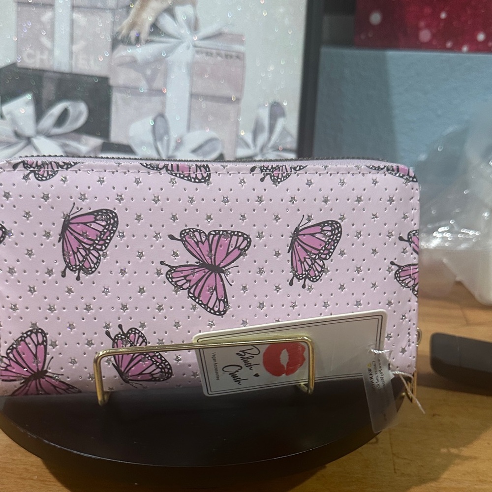 Blush Crush Pink Rhinestone Butterflies 🦋 Wallet